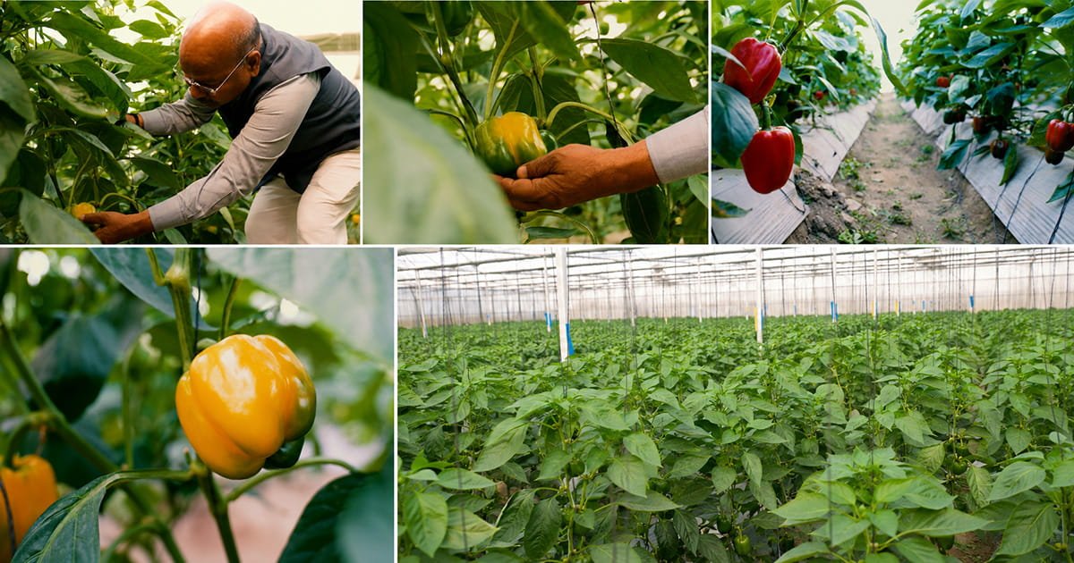 Protected cultivation of capsicum in an expanded polyhouse