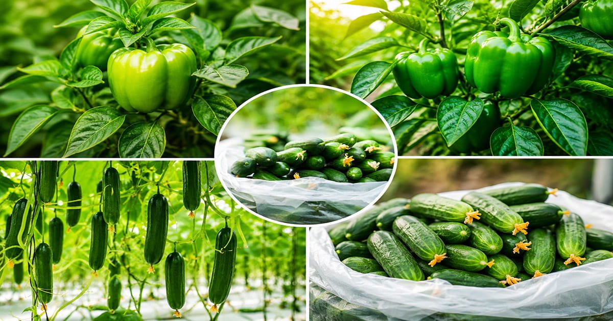Commercial Green Capsicum cultivation under protected farming