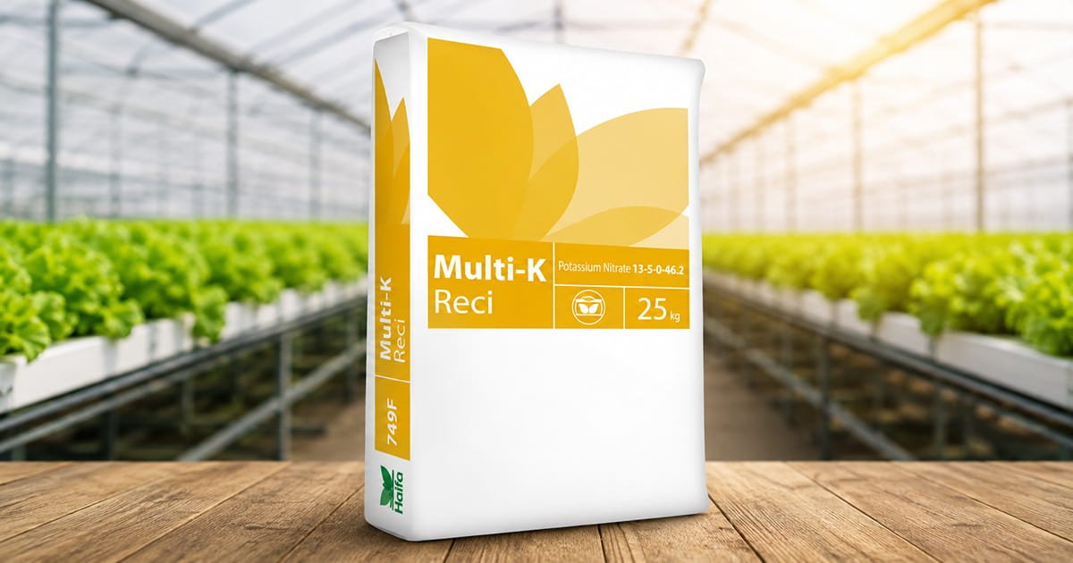 Haifa Multi-K Reci low-sodium potassium nitrate fertilizer for hydroponic and recirculating growing systems